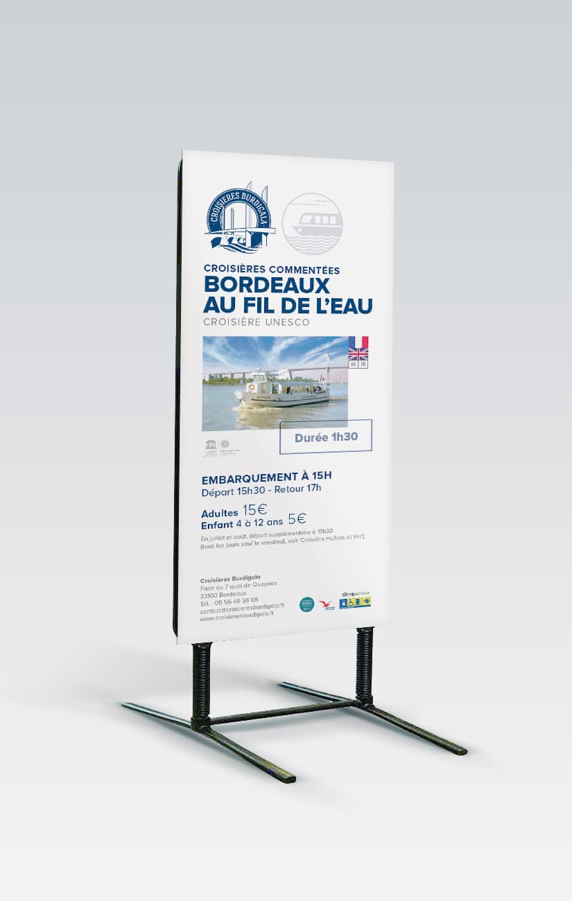 chevalet porte affiche